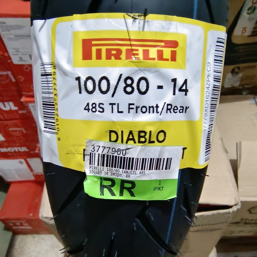Ban pirelli diablo rosso sport 100/80-14 ring 14 vario 125|150 tubless ban 100/80
