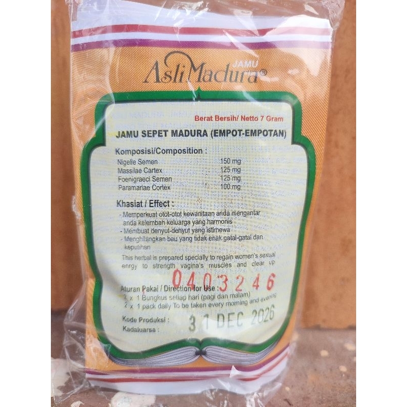[Whispers] jamu empot empot Madura bubuk isi 10 sachet membuat mas v berdenyut denyut nikmat
