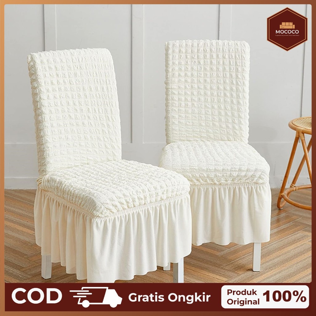 RB COD Sarung kursi meja makan Sarung Kain Kursi Bangku Makan / Cover Sarung Kursi Makan Elastis