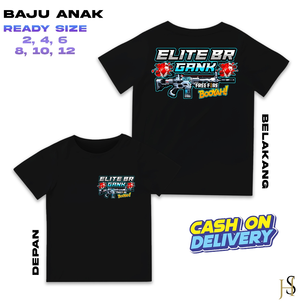 Hosin Shop - Baju FF - Baju Free Fire - Elite CEES BR Scar Titan - Versi Scar Titan - Baju Anak Dist