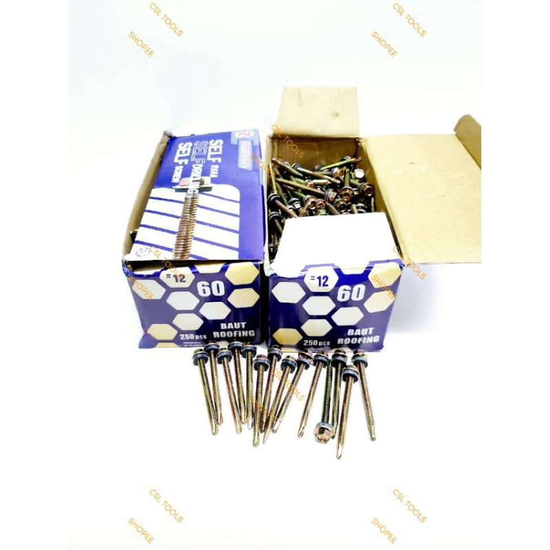 Skrup Roofing Kuning 12 × 60 ZOLO / (6cm) ZOLO ASLI