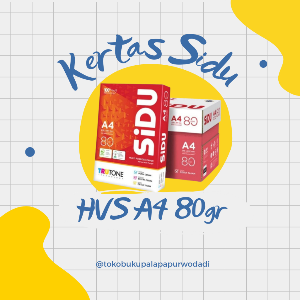 

Kertas HVS SiDU A4 Kertas Fotocopy Sinar Dunia 80gr