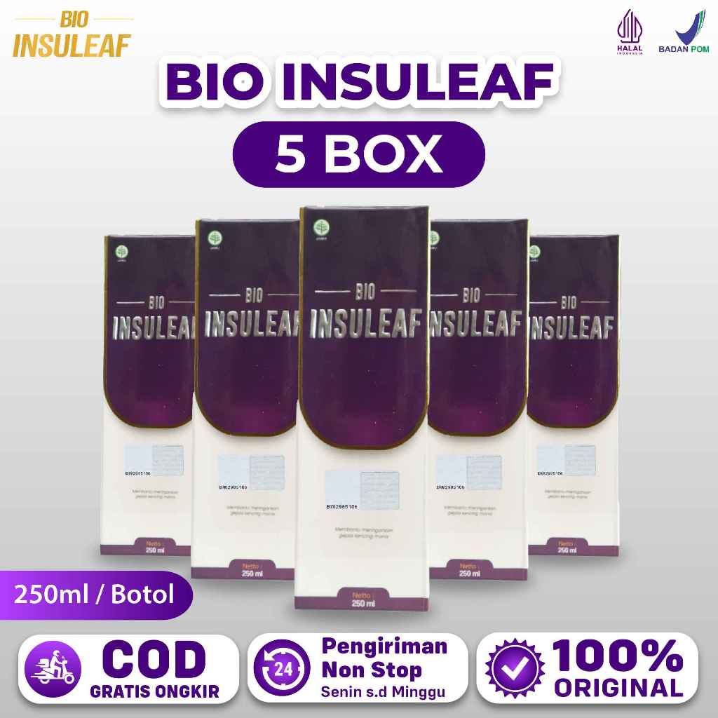 

[BIG SALE 5 BOTOL] | Bio Insuleaf | Minuman Herbal Alami Cocok Mengatasi Diabetes Kencing Manis dan Turunkan Gula Darah Kolesterol