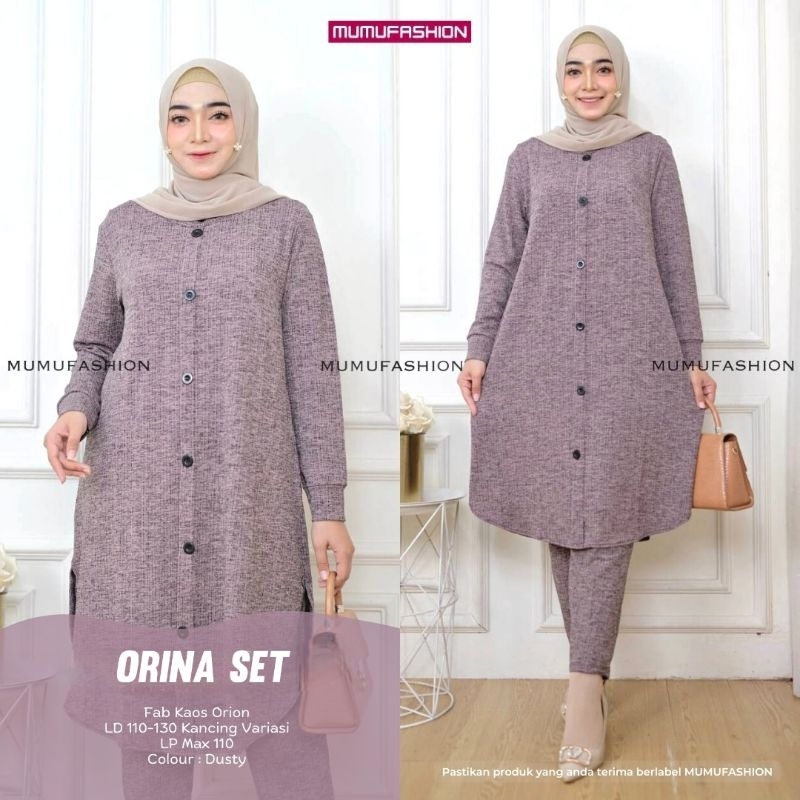 TKG - ORINA SET/OCENA SET Setelan Celana Wanita Kaos Orion Jumbo LD120 by Mumu Fashion Solo