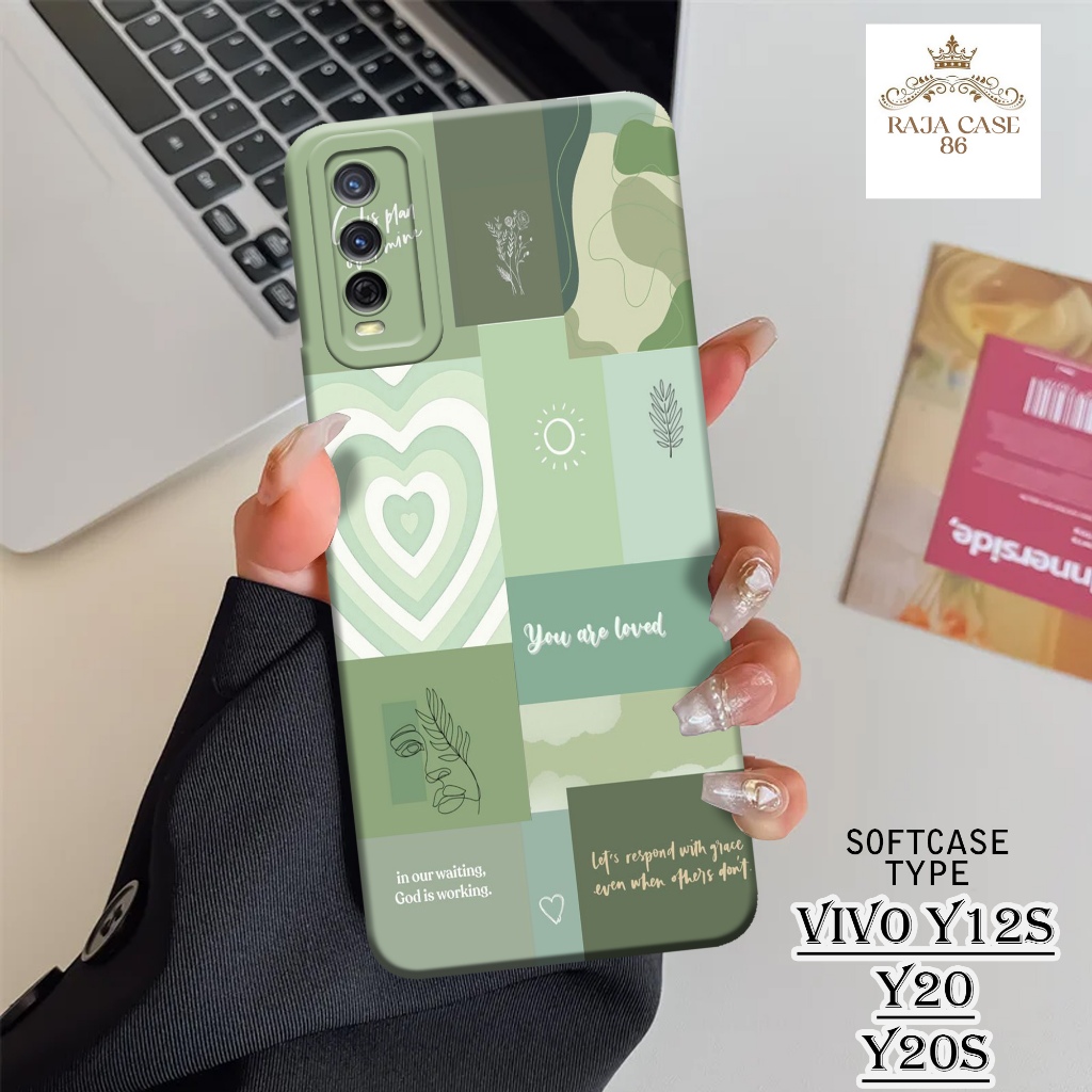 Case  Vivo Y12S / Y20 / Y20s - Rajacase - Casing Hp Vivo Y12s Vivo Y20 Vivo Y20s - Motif case Aesthe