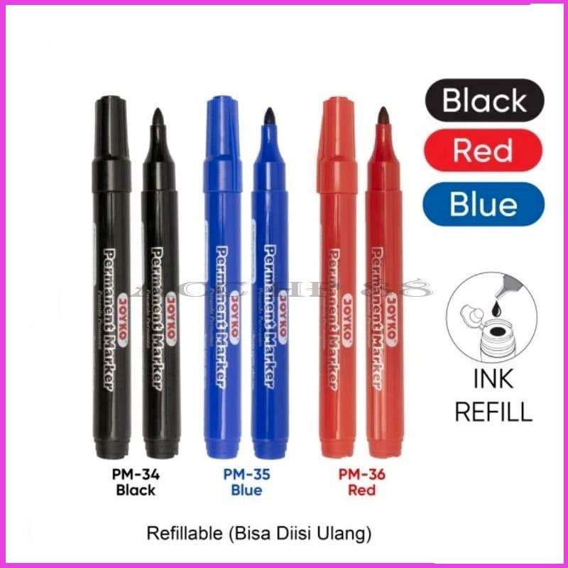 

Acchp Spidol Joyko Permanent Marker PM 34 35 36 Bisa isi Ulang
