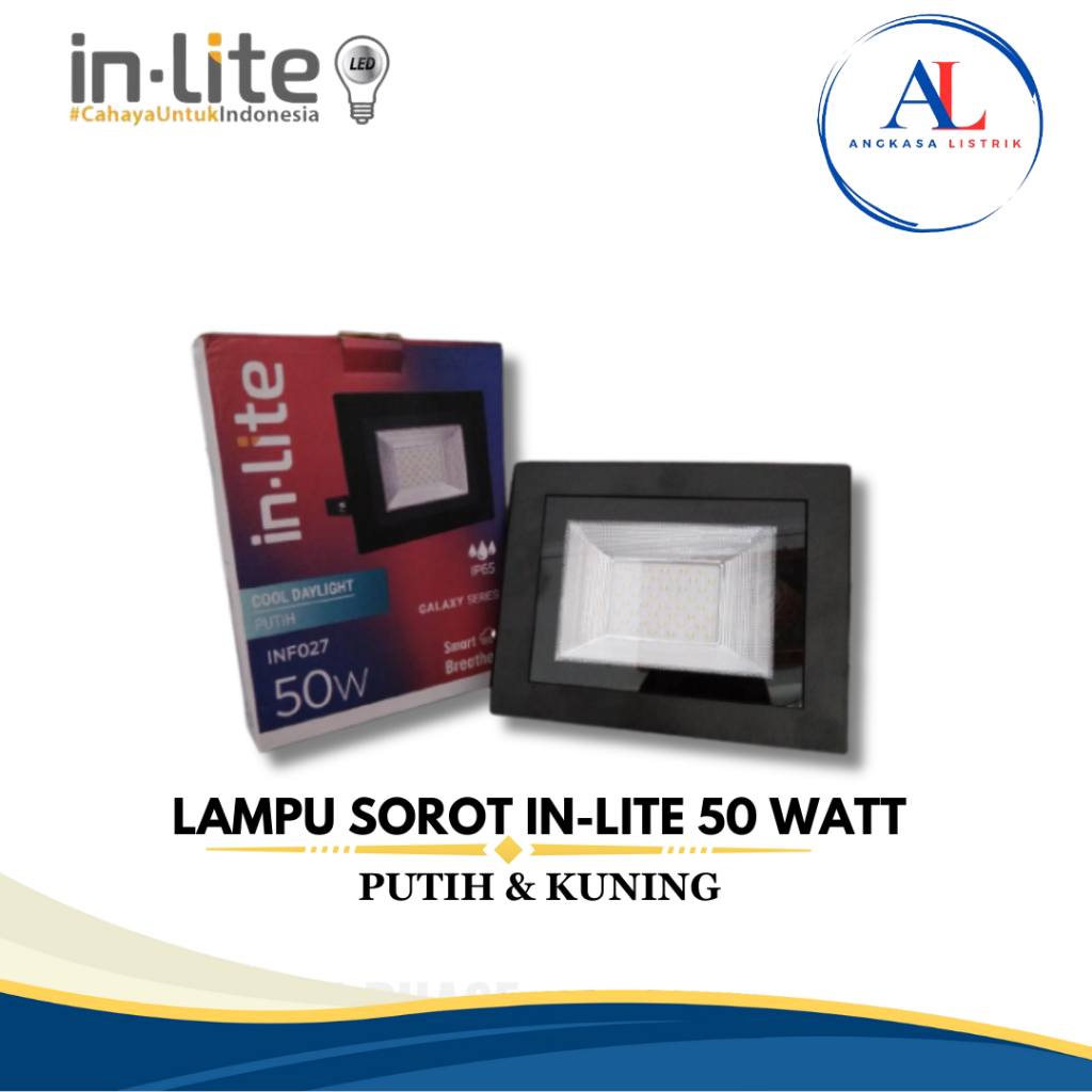 LAMPU SOROT FLOODLIGHT LED INLITE 50W 50 WATT - INF027 -