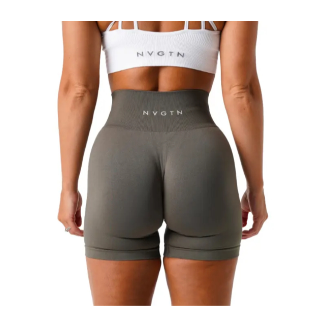 NVGTN Solid Seamless Shorts color OLIVE size M