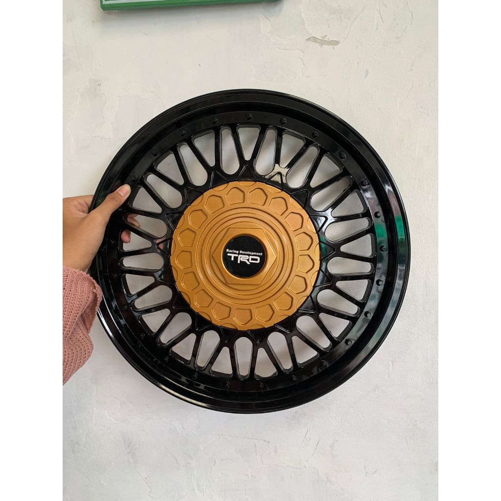 Cover dop velg R13/14 hitam mobil universal