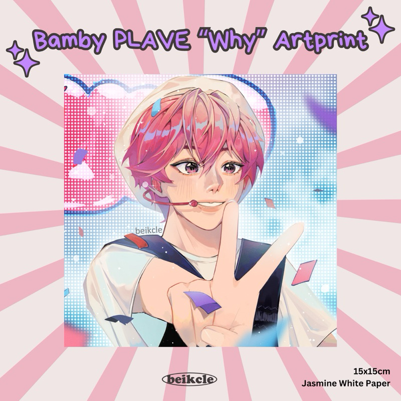 

beikcle - Bamby "Why" PLAVE Artprint 15x15cm