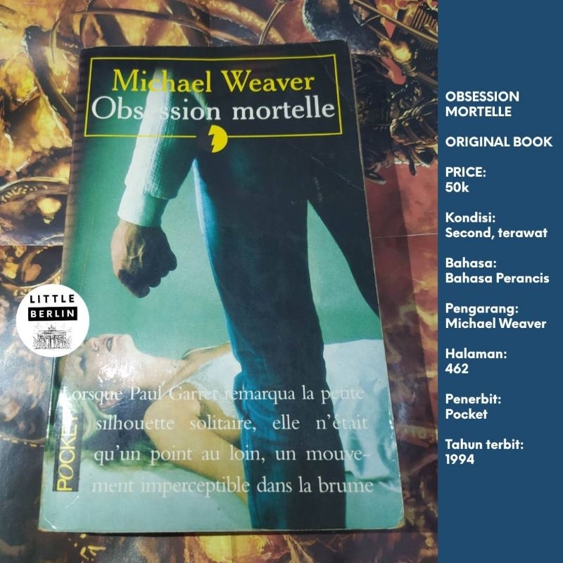 ORIGINAL French Book OBSESSION MORTELLE Novel Bahasa Perancis Import Good Condi