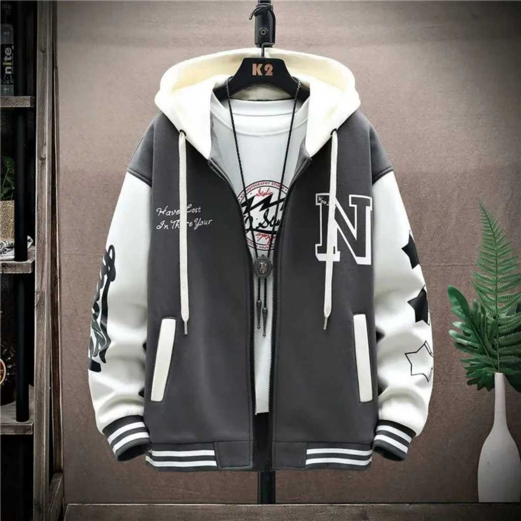 VARSITY HOODIE N BASEBALL JAKET ZIPPER HOODIE OVERSIZE