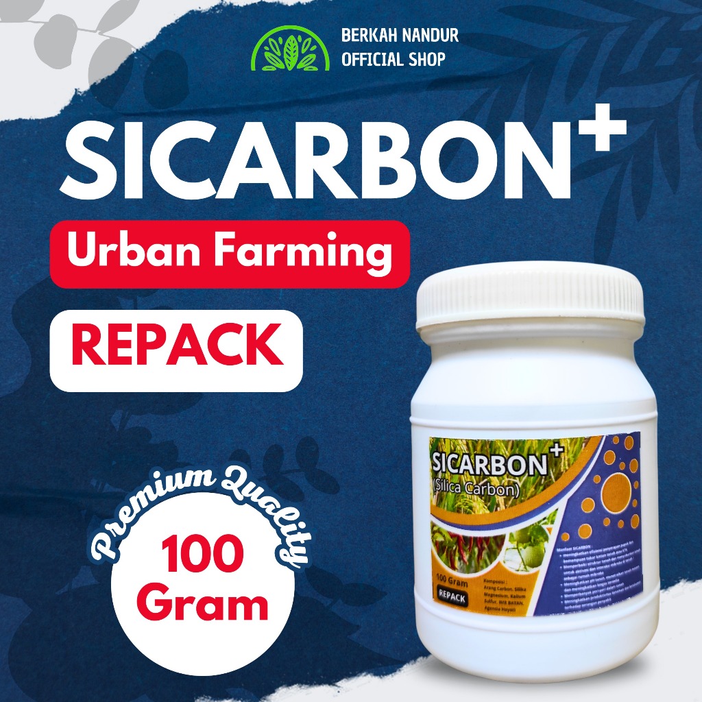 Sicarbon Repack 100gr Pembenah Tanah Asam Humat Silika Carbon Silika Karbon