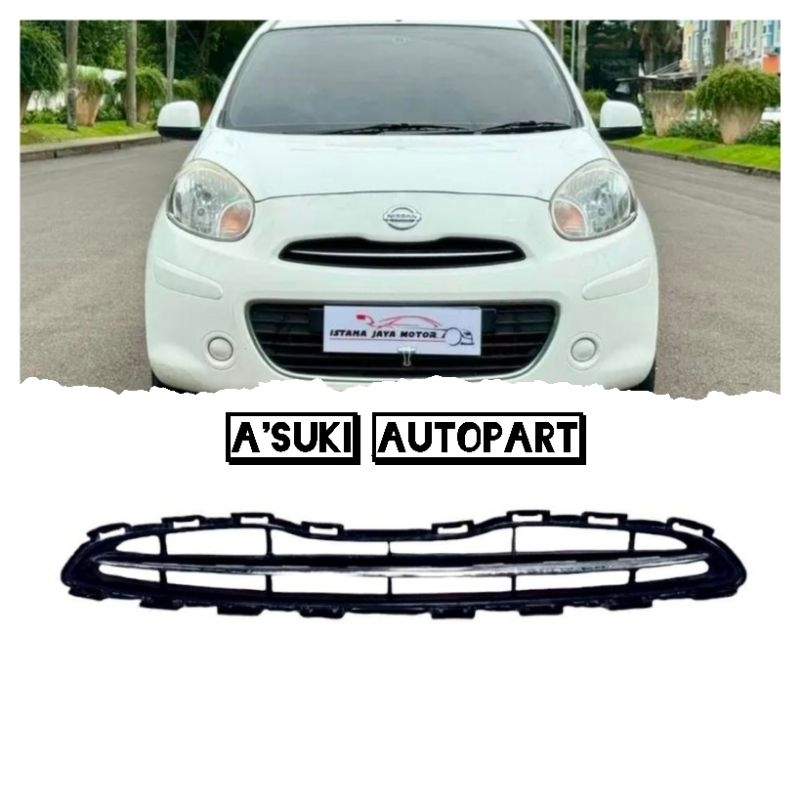 grill bemper depan nissan march 2010-2014