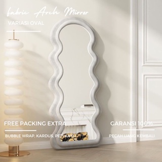 Standing mirror fabric wave oval fullbody