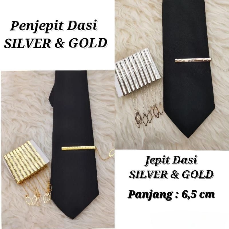 JEPIT DASI / PENJEPIT DASI / JEPITAN DASI SILVER & GOLD