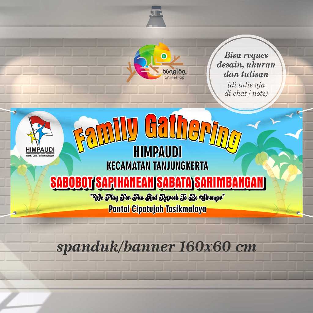 Spanduk Banner Family Gathering Study Tour Free Custom Desain