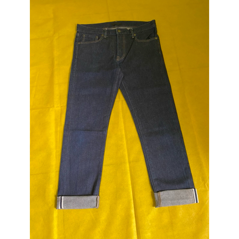 Uniqlo Selvedge denim indigo japan kaihara uk32 (P 96 x Ol17 x Lp82-84)