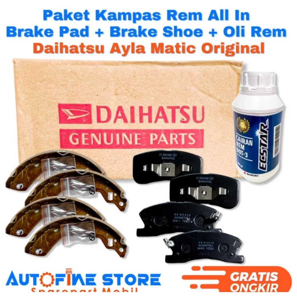 Paket Kampas Rem Daihatsu Ayla Matic Original