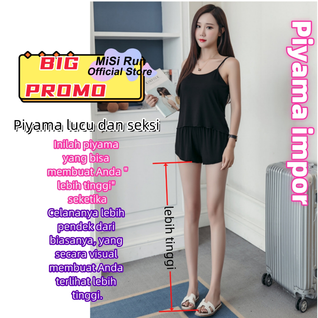 Baju tidur piyama  baju tidur cewek sexy Set dua potong Baju tidur wanita sexi Piyama import，Baju ti
