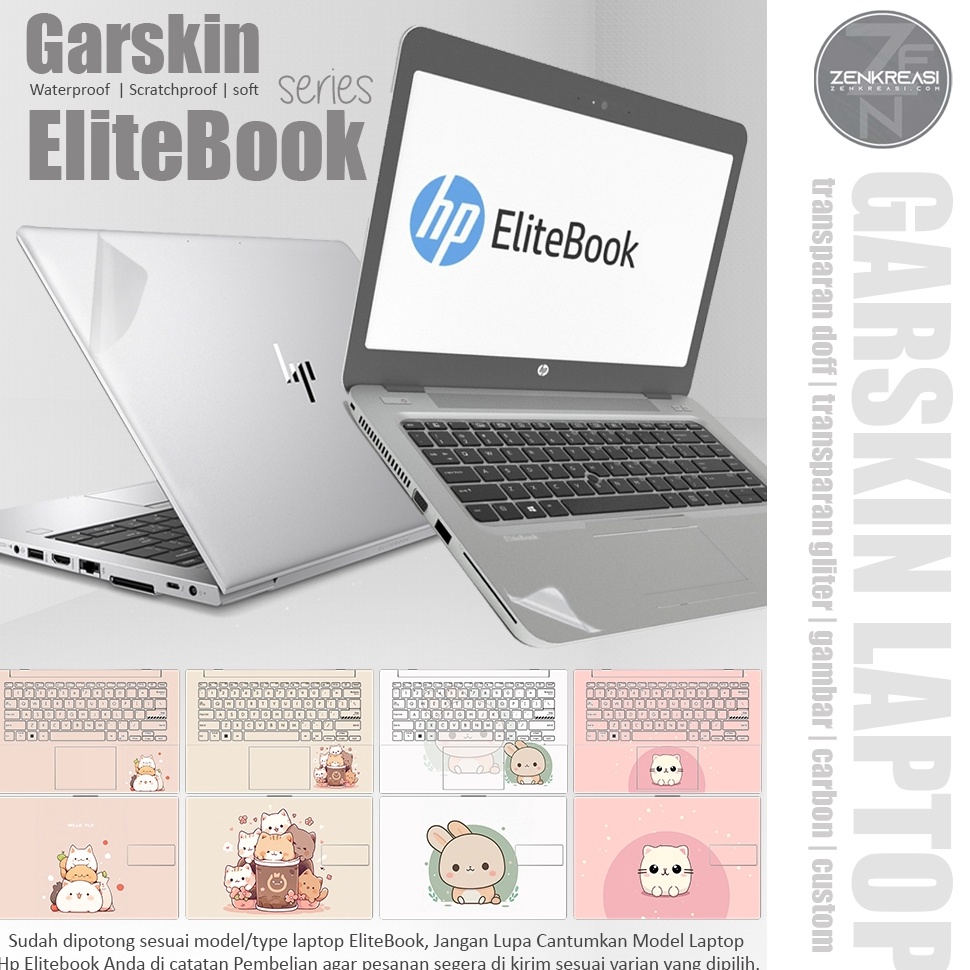 KODE P19W Garskin Laptop Hp EliteBook series  Garskin Laptop FullBody  Skin Laptop Protector  Garski