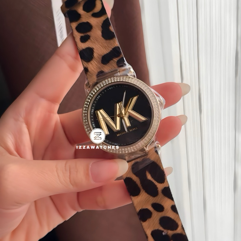 Jam Tangan Wanita MK4723 Leopard Pattern Strap