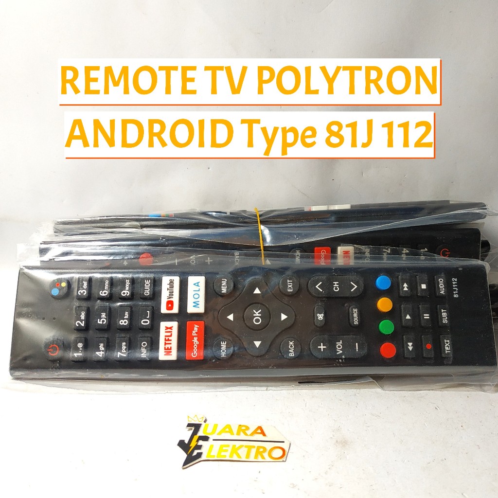 Remote TV Polytron Android | Remote untuk TV Android Polytron 81J 112