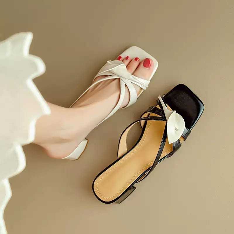 sandal wedges wanita santai wedges heels tali belakang wedges sandal tinggi 5cm