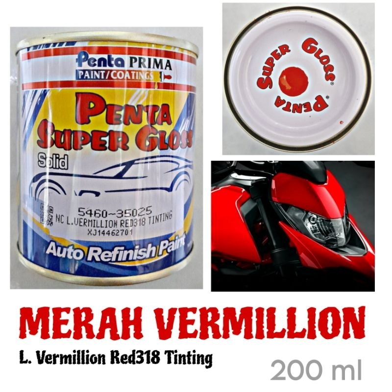 

cat penta super gloss solid nc L.vermilion red 35025 ( 200g - 1kg )