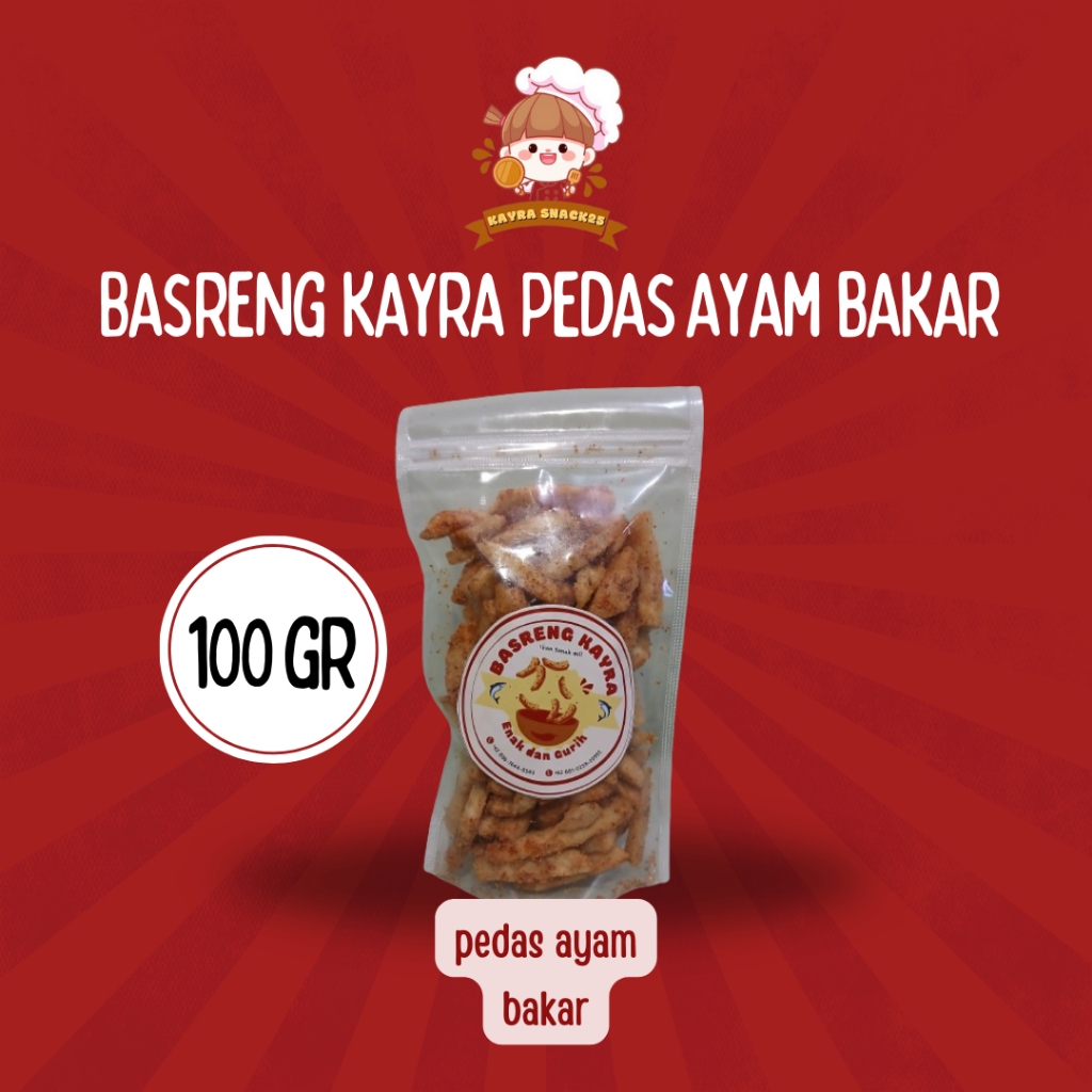 

cemilan Basreng 100 gram / basreng ikan tenggiri / rasa ayam bakar pedas
