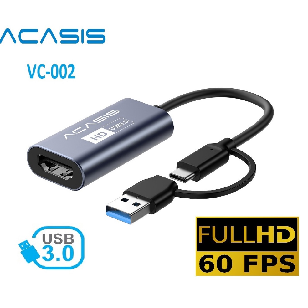 KODE T66W HDMI Video Capture ACASIS Full HD 18p HDMI USB Video Capture Type C
