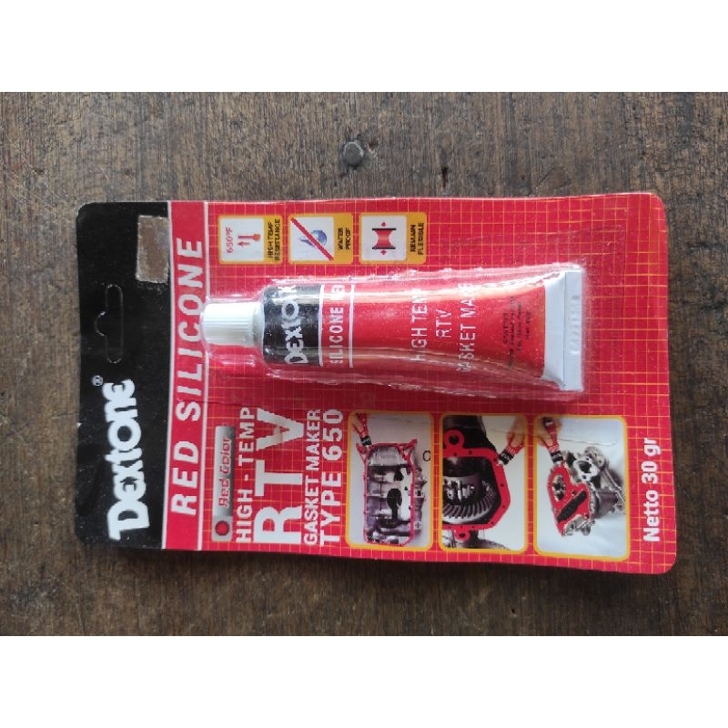 Lem silikon Dextone Merah Lem Gasket Besi