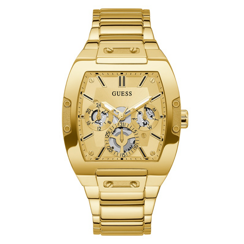 GUESS GW0456G2 PHOENIX Jam Tangan Pria Analog Steel-Gold Original Garansi Resmi