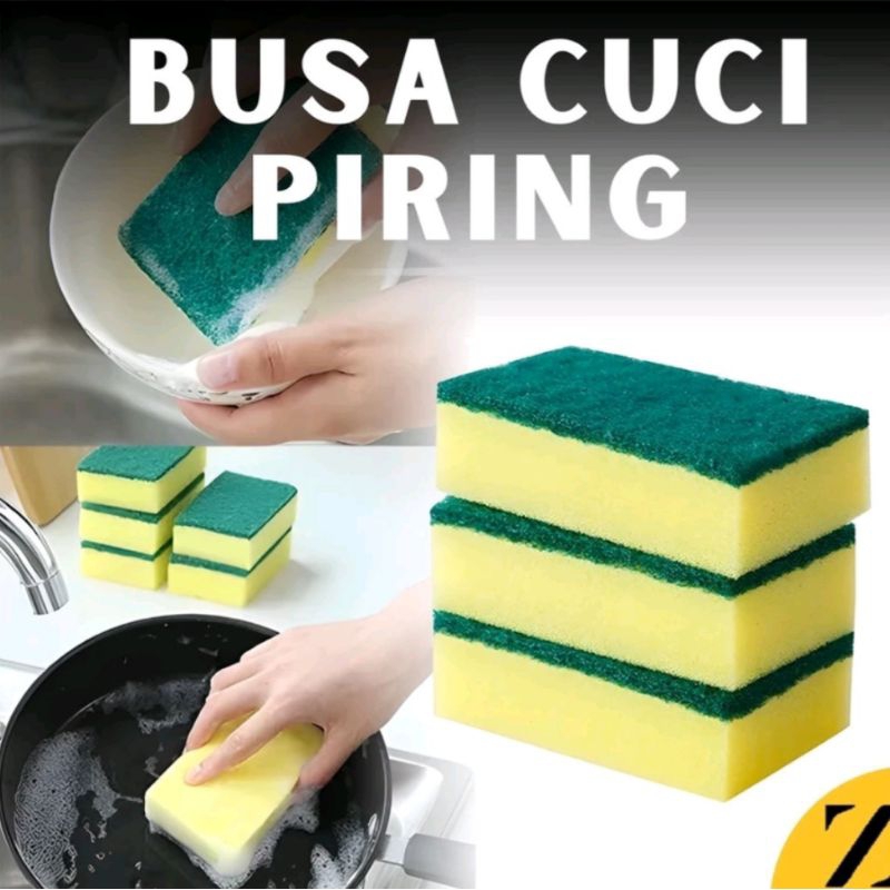 SPONS CUCI PIRING SERBAGUNA / BUSA CUCI PIRING / SPONGE CUCI PIRING / SABUT BUSA CUCI PIRING