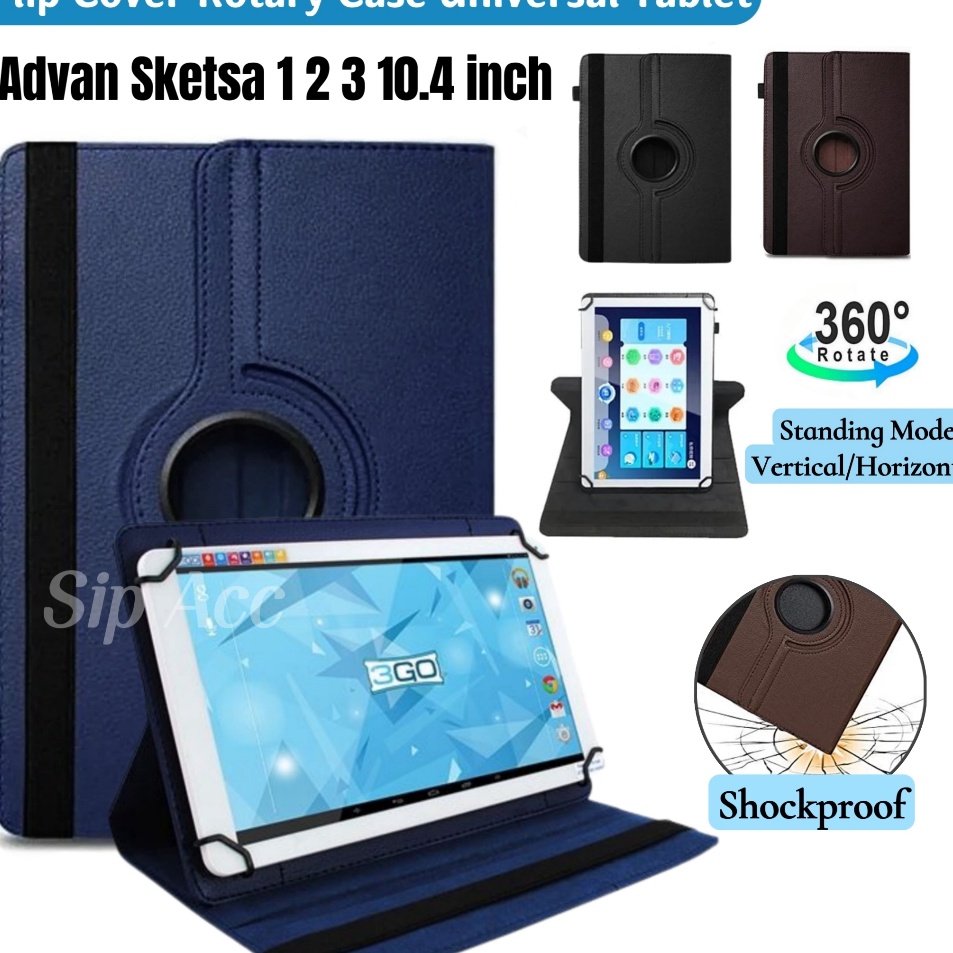 Case Advan Sketsa 3  Advan Sketsa 2  11 1 Inch Sarung Tablet Flip Cover Rotary Casing Stand Slot Pen