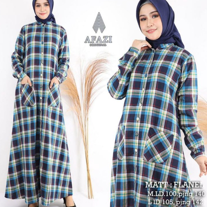 DISKON Gamis AFAZI FASHION l Gamis flanel l Gamis linen l gamis import l fashion muslim l pakaian wa