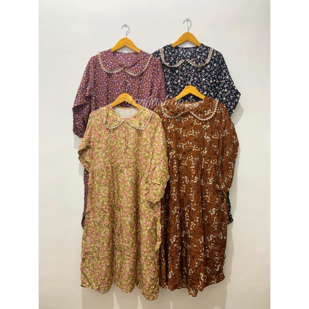 MIDI RAYON MOTIF BUNGA KECIL MUSLIM WANITA BUSUI