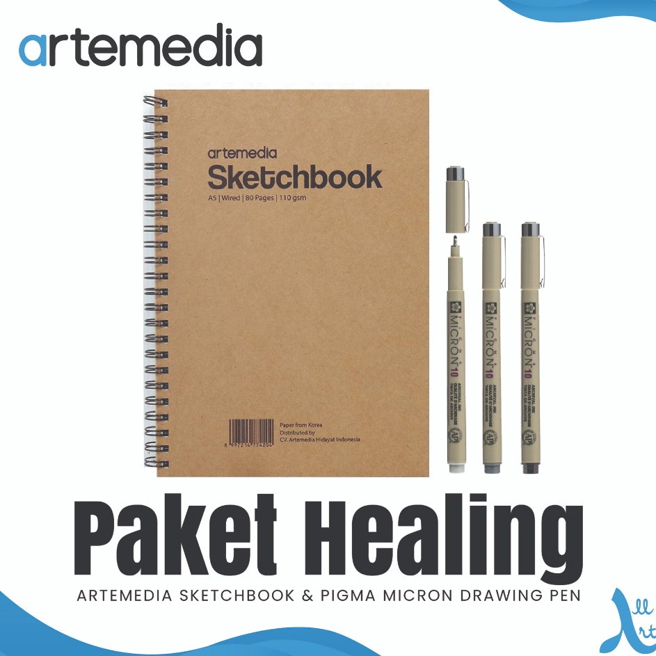 

Artemedia Paket Healing Sketchbook Pigma Micron Drawing Pen