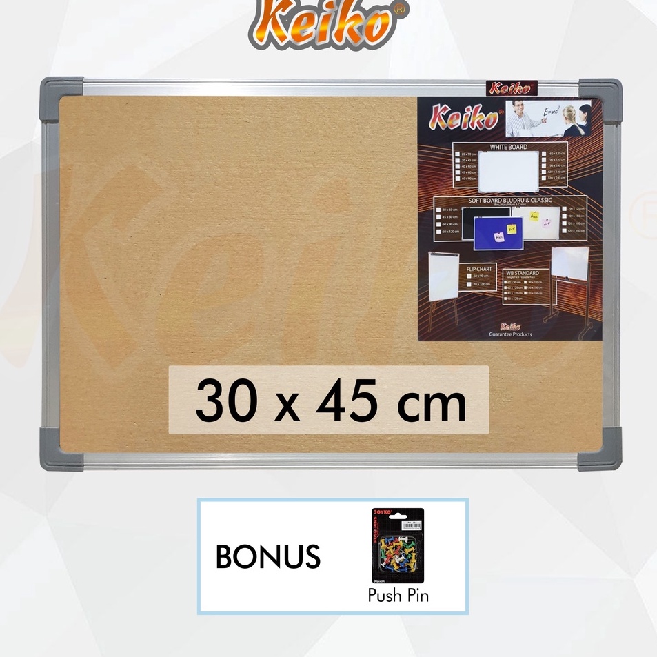 

Serba Murah Softboard Pin Board Cork Board Papan Pengumuman Mading Gantung Polos Keiko 3 x 45 cm