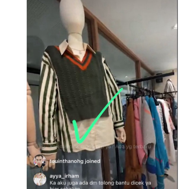 preloved kemeja dari brand vshop