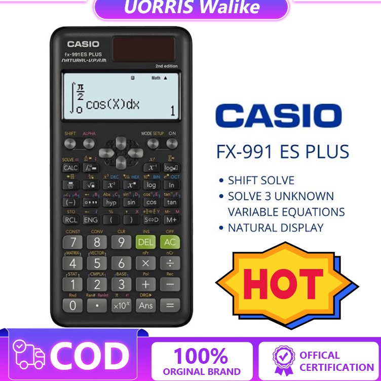 

Terbatas CASIO FX991ES Plus2 Kalkulator SekolahKuliah ScientificSaintifik 417 fungsi