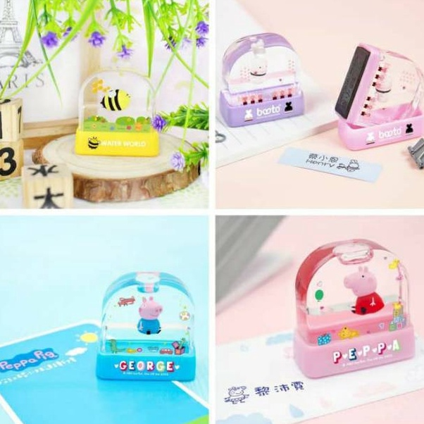 

stamp stempel Water World ww Little Bee Booto Pig Booto Pink