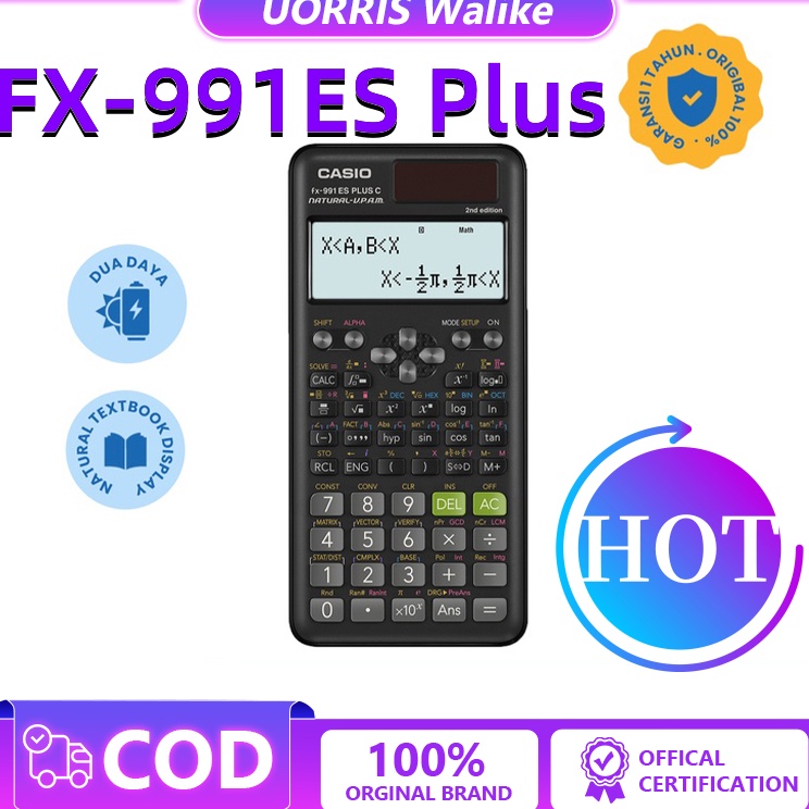 

Harga Murah COD STOCK CASIO FX991ES Plus2 Kalkulator SekolahKuliah ScientificSaintifik 417 fungsi