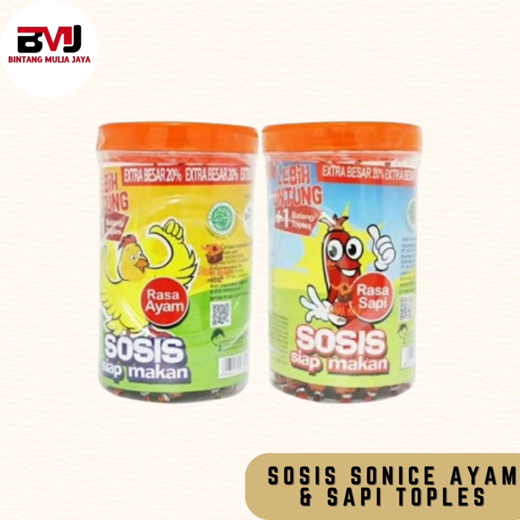 

BMJ Sosis Sonice Toples Rasa Ayam Dan Sapi 1 Karton