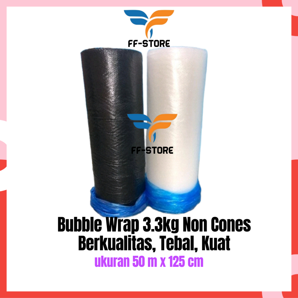 

[Instant] Bubble Wrap 50x125 Bubble Warp Buble Wrap Bandung Hitam Bening Pembungkus Plastik Bubble