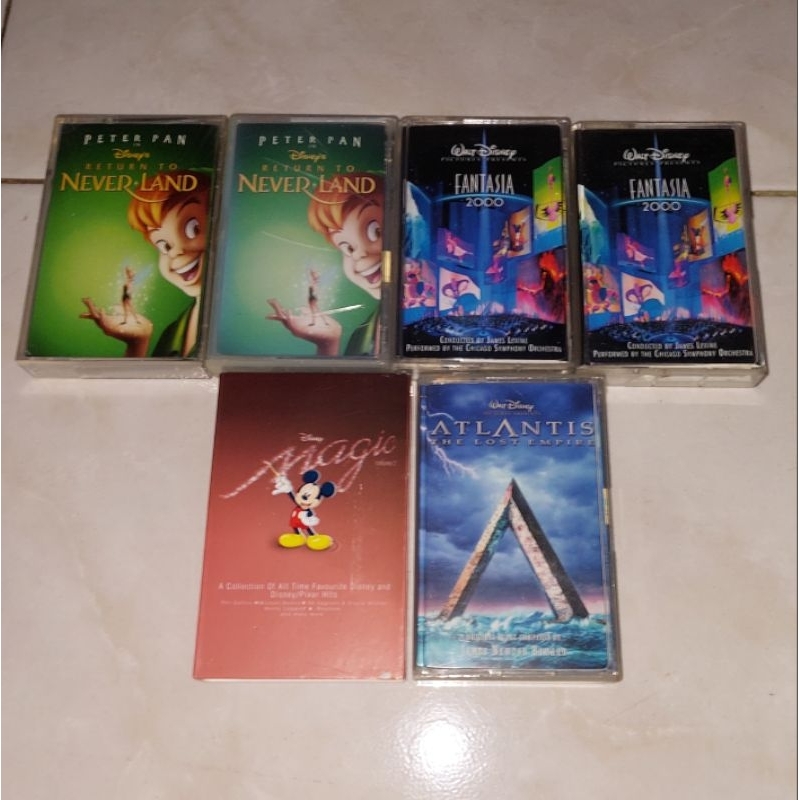 kaset pita barat Disney PETER PAN-Return To Never Land / FANTASIA 2000 / MAGIC Volume 2 / ATLANTIS-T
