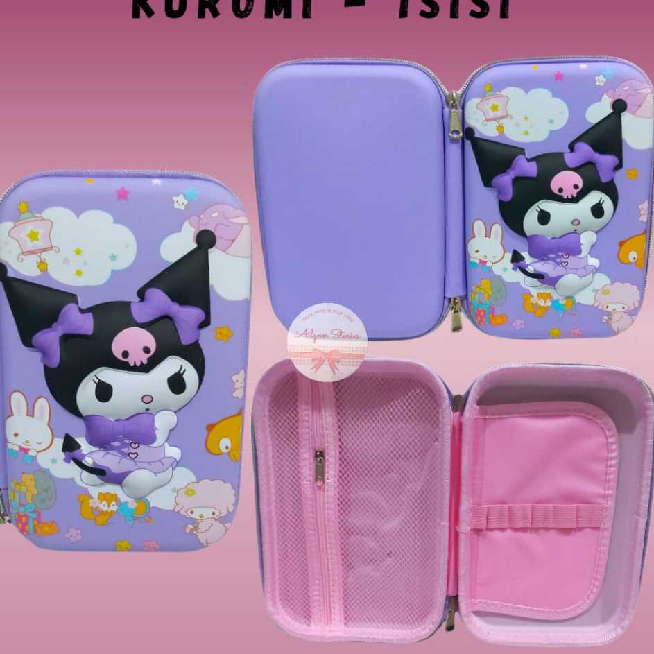 

AS Kotak tempat pensil hardcase Anakanak Timbul 2D3D bahan Import