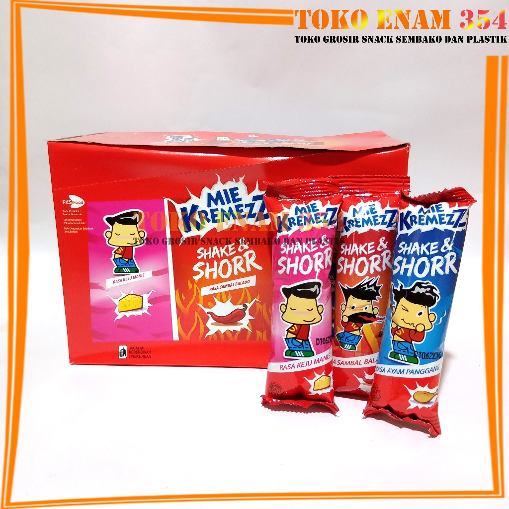 

Mie Kremezz shake and shorr 1 box isi 20 x 16 gram + BONUS 1 pcs