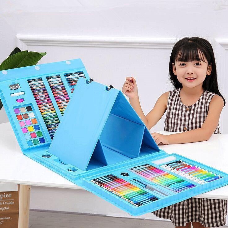 

Terdepan Pensil Warna Crayon Cat Air 28pcs Set Alat Menggambar Melukis Mewarnai