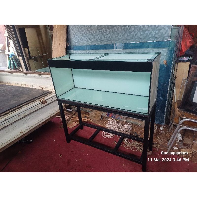 aquarium 120x50x50 full background dan rak